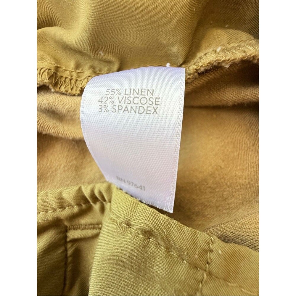 J. Jill Wide Leg Linen Blend Pants Tan Extra Small Petite XSP - Picture 5 of 9